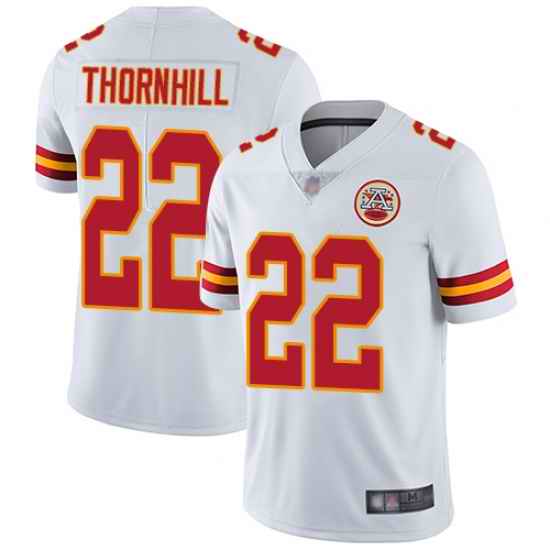 Chiefs 22 Juan Thornhill White Men Stitched Football Vapor Untouchable Limited Jersey